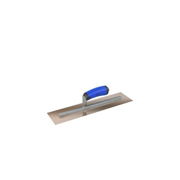 Steel City Trowels By Bon Finish Trowel, Square, Golden Stainless, 14 X 5, Comfort Grip 67-126 - main
